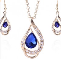 Colgante + Pendientes azul